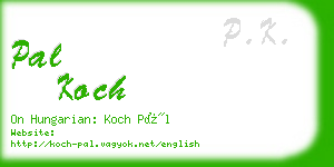 pal koch business card